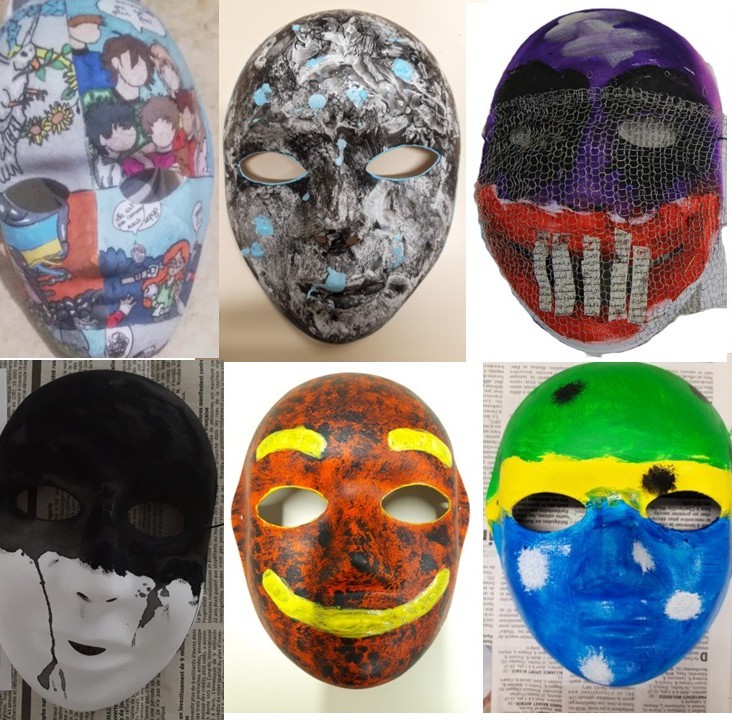 2023. Atelier masques. L'humain et l'inhumain. HAGUENAU. Lycée Heinrich Nessel